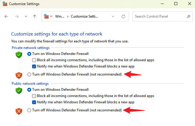 turn off windows firmware