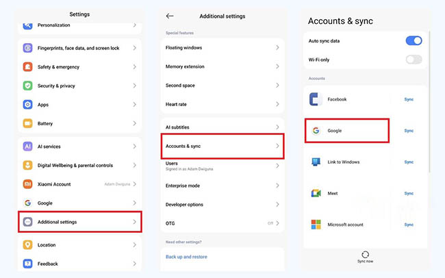 xiaomi remove google account 1
