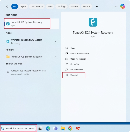 Find TunesKit on Windows